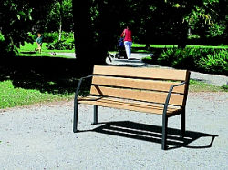Lavička SILAOS mahagon s klasickými područkami 120 cm Lavička SILAOS mahagon s klasickými područkami 120 cm
