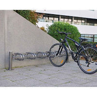 (obrázek pro) Stojan na kola PROVINCE, jednostranný, základní, 6-místný, hlavice INOX