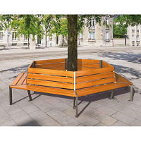 (obrázek pro) Lavička SILAOS šestiúhelníková, kolem stromu, vn. průměr 100 cm