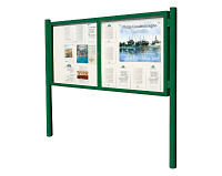(obrázek pro) Pár sloupků pr. 76 mm k zabetonování, výška 2700 mm, lakované