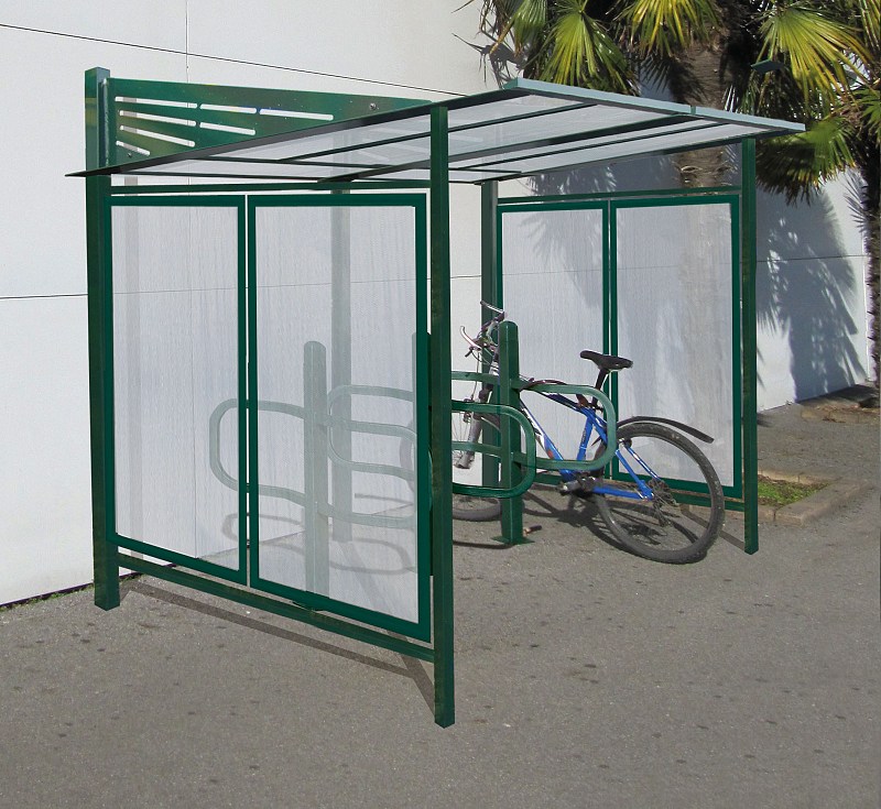 (obrázek pro) Přístřešek na kola CONVI – rozšiřující modul 1300 mm bez krytů