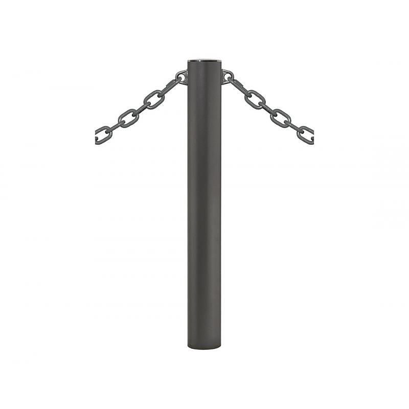 (obrázek pro) Sloupek pro řetězy pr. 114 mm, dvě očka, INOX
