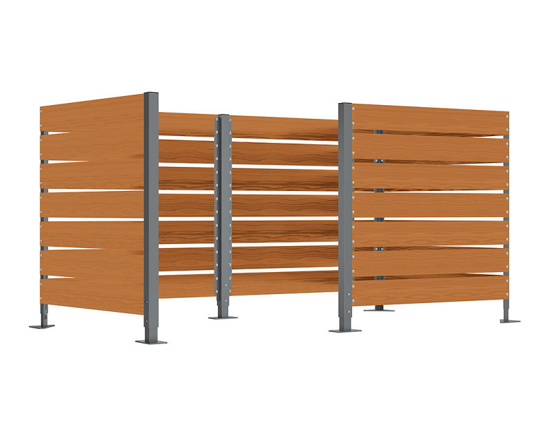 (obrázek pro) DECORATIVE WHEELIE BIN STORE OR FENCE 7 SLAT HLP CLADDING