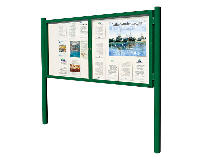 (obrázek pro) Pár sloupků pr. 76 mm k zabetonování, výška 2700 mm, lakované