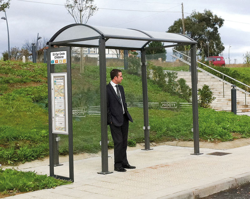 (obrázek pro) Totem pro autobusovou zastávku MILANO s jednostrannou vitrínou