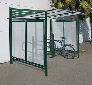 (obrázek pro) Přístřešek na kola CONVI – rozšiřující modul 1300 mm bez krytů