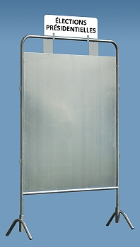 (obrázek pro) Volební vývěsní panel 150x170 cm, 2 kandidáti, trubkový rám 35 mm, zinkovaný