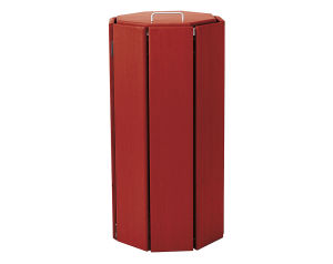 (obrázek pro) SEVILLE OCTOGONAL LITTER BIN - "LIGHT OAK" OR "MAHOGANY" FINISH with liner bucket
