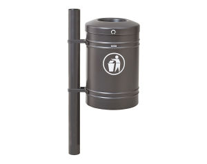 (obrázek pro) Odpadkový koš GUYENNE 40 se sloupkem, hlavice INOX