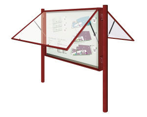 (obrázek pro) Pár sloupků pr. 76 mm k zabetonování, výška 2700 mm, lakované