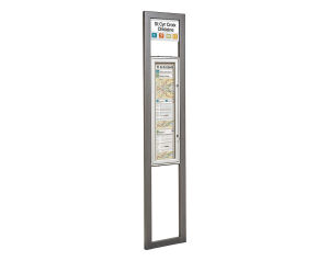 (obrázek pro) Totem pro autobusovou zastávku MILANO s oboustrannou vitrínou